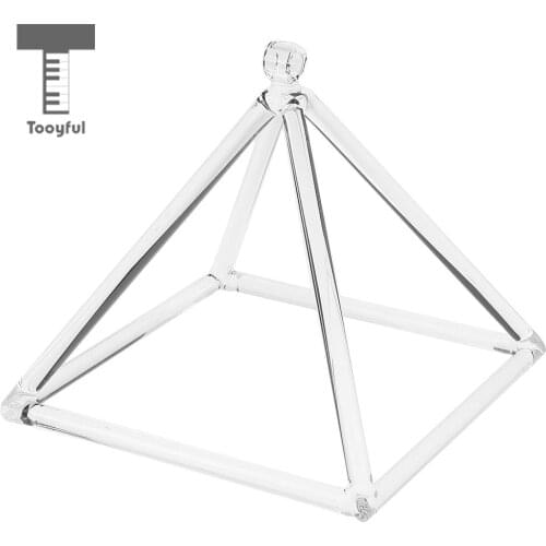 Tooyful 7inch Quartz Crystal Singing Pyramid D Note for Meditation Musical Percussion Instrument