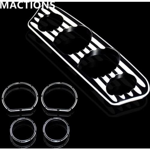Motorcycle Accessories Burst Black Inner Fairing Dash Bezel Kit +Trim For Harley Touring 2014-2015 2016 2017