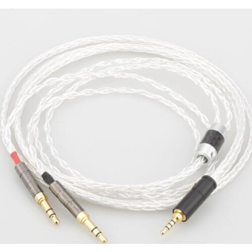 Audiocrast 8 Cores 7N OCC Silver Plated Sundara Aventho focal elegia t1 t5p D7200 MDR-Z7 2.5/3.5/4.4mm Balance Headphone Cables