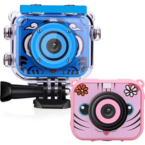 Kids Cam 2.0'' LCD 12MP 1080P HD Outdoor Sports Video Camera Camcorder 30M Waterproof Action Sport Camera Bike Helmet Sports DV
