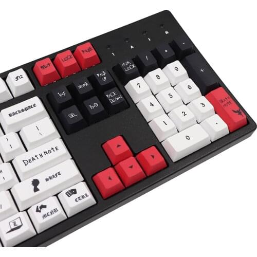 135-key Death Notes Theme DYE-SUB PBT Keycaps DIY Set for Most Mechanical Keyboards