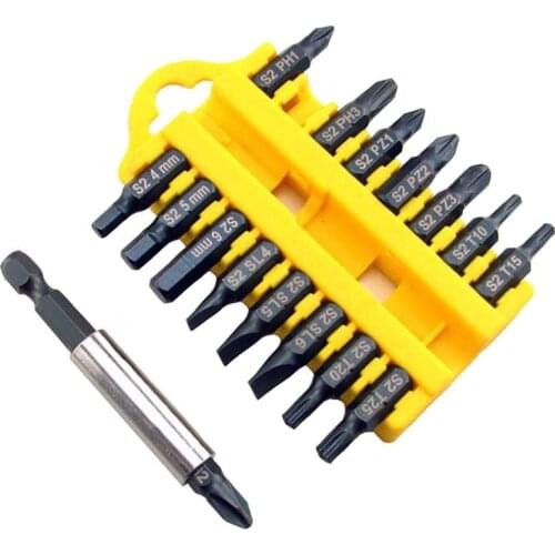 17Pcs 1/4 Hex Shank Screwdriver Bits Set Torx Phillips Electric Screwdriver Bits with Holder