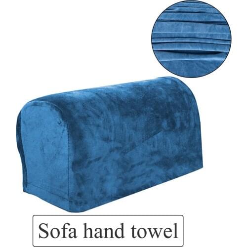 2pcs/lot Stretch Sofa Armrest Cover Velvet Sofa Armrest Towel Pet Kids Furniture Protector Elastic Slipcover Universal for Sofa