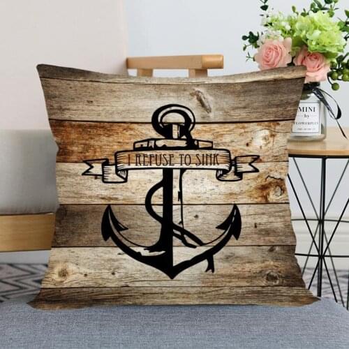 New Arrival Anchor Pillowcase Wedding Decorative Pillow Cover Custom Printed Soft Satin Fabric Pillow Cases Not Fade
