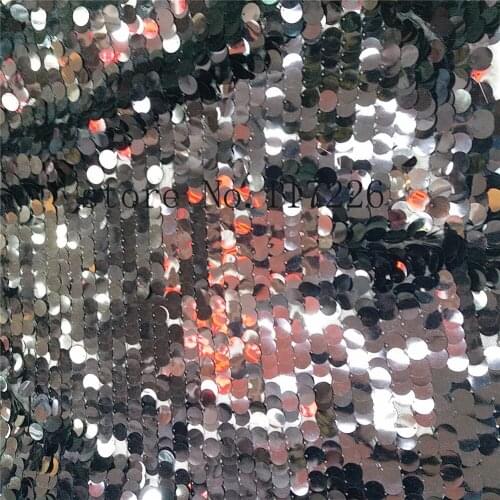 New design big sequins African French Lace Fabric with sequins High Quality African Tulle Lace Fabric with sequins