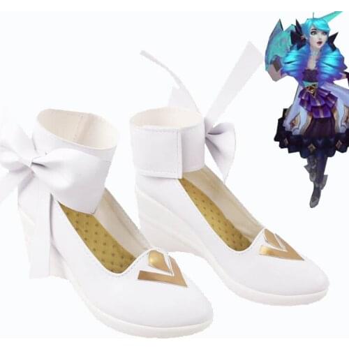 Game LOL Gwen Cosplay Shoes PU Leather Shoes Halloween Carnival Boots Cosplay Prop Custom Made