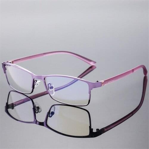 New Business Womens Reading Glasses Metal Anti-Blue Light Magnifier Glasses Hyperopia +1.0 +1.5 +2.0 +2.5 +3.0 +3.5 +4.0