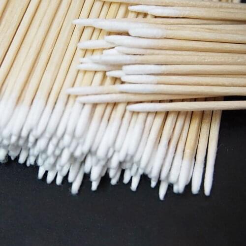 300pcs Disposable Comestic Cotton Swabs Eyelash Eyebrow Ear Lip Jewelry Cleaning Medical Swabs Cotton Buds Makeup Remover Tools