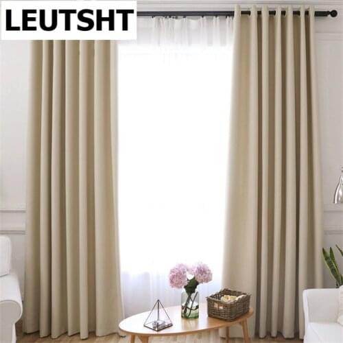Solid Modern Blackout Curtains For Door Blinds Window Drapes High Shading Curtains For Living Room Bedroom Single Panel