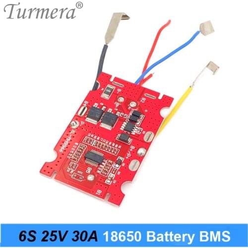 Li-ion Lithium Battery BMS 6S 25V 30A 18650 Battery Screwdriver Shura Charger Protection Board Fit for Drill 21.6V 25V Turmera A