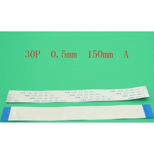2pcs 30pin FFC FPC flat line flexible cable 0.5mm pitch 30 pin A Forward Length 150mm Ribbon Flex Cable AWM 20624 80C 60V VW-1
