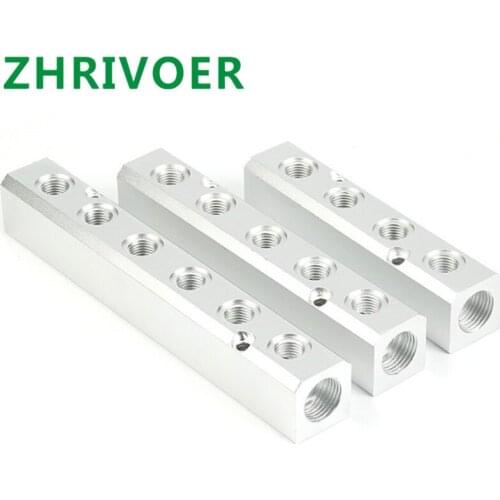 PT Thread Port High Quality 2 3 4 5 6 Way Pneumatic Quick Connector Air Hose Aluminum Manifold Block Splitter Connector Fittings