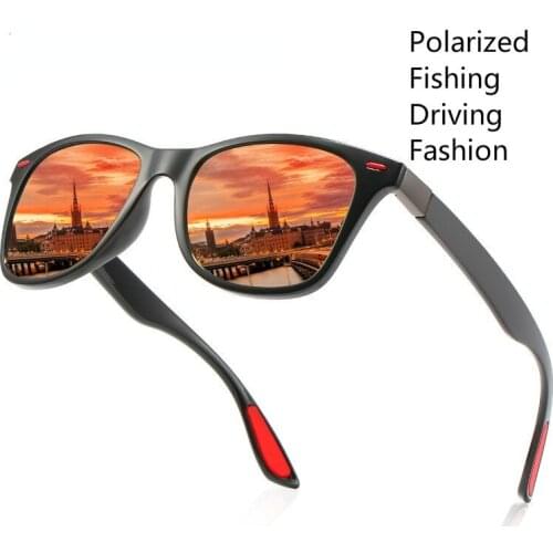 Polarized Sunglasses Men Women Fashion Driving Sun Glasses UV400 Anti-Glare Sunglasses with Glasses Case