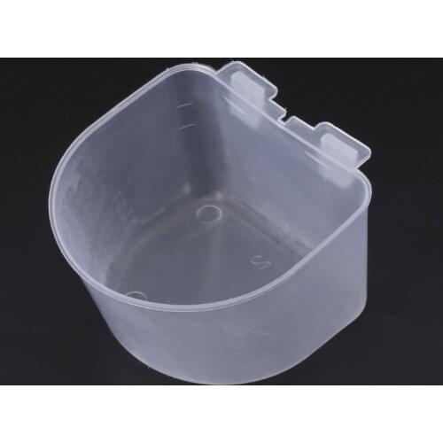 Parrot Bird Hamster Flat Bottom Feeding Cup Hanging Drinking Food Bowl Tools