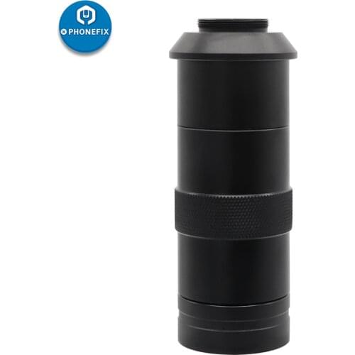 Industry Video Microscope Camera Objective Lens 130 Multiples Adjustable Focus 130X C-MOUNT for HDMI VGA Microscope Camera