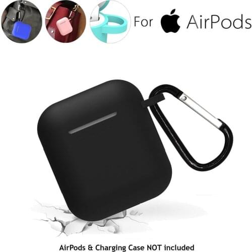 Shockproof Earphone Cases For AirPods Silicone Case Cover Protective Skin for Apple Airpod Charging Case With Hanging Buckle #3