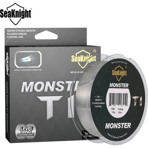 SeaKnight 2019 New Arrival MASTER T1 100M Fluorocarbon Fishing Line 100% Fluorocarbon Coating Monofilament Leader Sinking Line