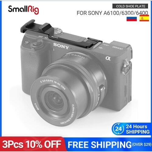 SmallRig Quick Release Cold Shoe Relocation Plate for Sony A6300/A6400 Camera Cold Shoe Plate To Mount Microphone Shock- 2317