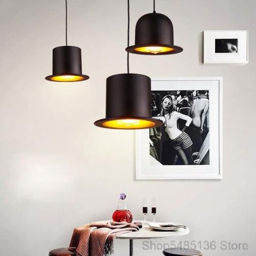 Modern Top Hat Pendant Light Fixtures Vintage Dining Room Bedroom Kitchen Home Decor Hanging Lamp Bar Cafe Suspension Luminaire