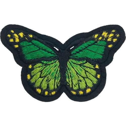 14 Colors Embroidery Butterfly Iron On Patch Appliques Cute Fabric Bags Clothing Decoration Stickers