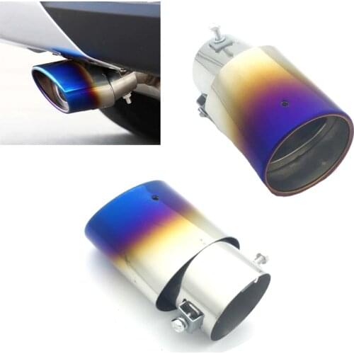 High quality Universal Car Exhaust Muffler Tip tainless Steel Pipe Exhaust Tail Muffler Tip Pipe Car Accessories Diameter 63mm