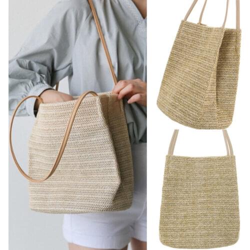2019 Women Fashion Designer Vintage Handbags Tote Bags Handbag Wicker Rattan Bag Shoulder Bag Shopping Straw Bag