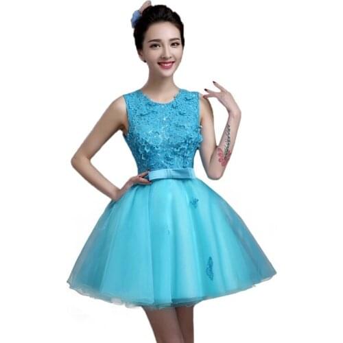 Free shipping girl ice blue sweat Lovely High-quality princess party sleeveless bridesmaid performance singing dress gown