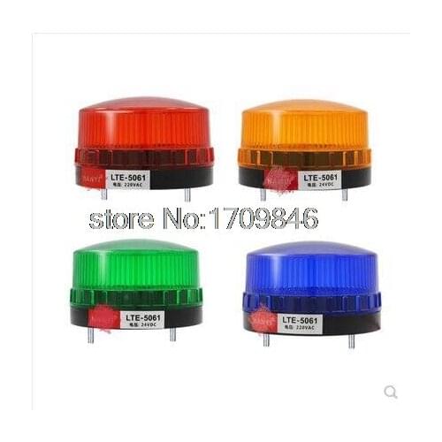 1PCS 220VAC Orange LED Beacon Warning Signal Light Caution Lamp Spiral Fixed