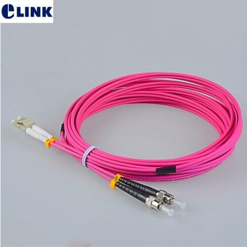 10pcs 2M Fiber Patchcord OM4 duplex LC-FC SC-ST SC-FC ST-FC LC-SC LC-ST 50/125 ftth fiber Voilet color optical fibre jumper 2mtr