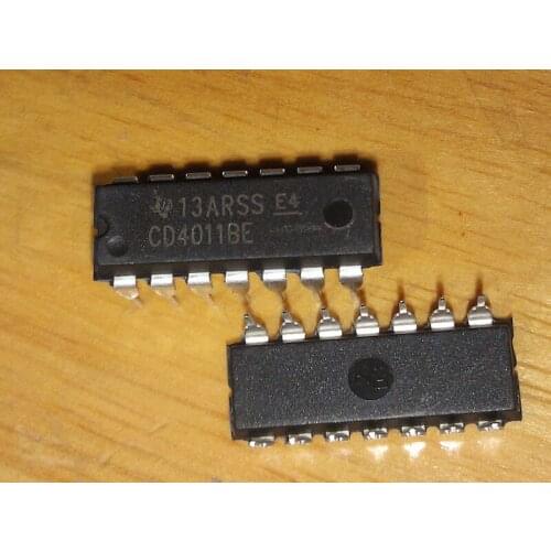 10PCS New CD4011 CD4011BE DIP14 CMOS Quad 2-input NAND gate logic chips