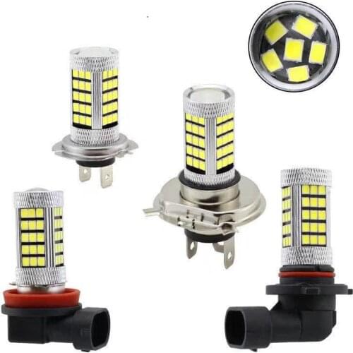 2pcs H11 H7 H8 Led 9005 HB3 9006 HB4 LED Bulbs Car Fog Lights with 2835 Chips 66smd White Auto Fog Lamp Day Running Light 12V