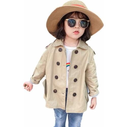 2020 Fashion Infant Baby Toddler Girls Boys Kids Jacket Coat Trench Coat Brown Spring Autumn Children jacket dust coat
