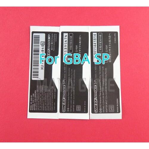 5pcs For GameBoy GBA SP Console Back Tag For Nintendo Game boy SP Label Sticker AGS-101