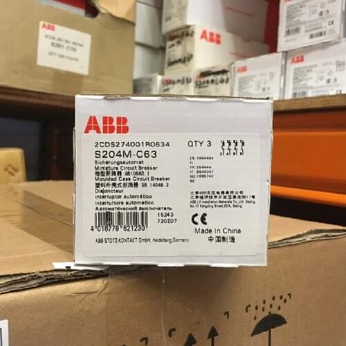 ABB Miniature Circuit Breaker S200-M series C type 4P S204M-C1 S204M-C6 S204M-C10 S204M-C16 S204M-C20 S204M-C32 S204M-C63