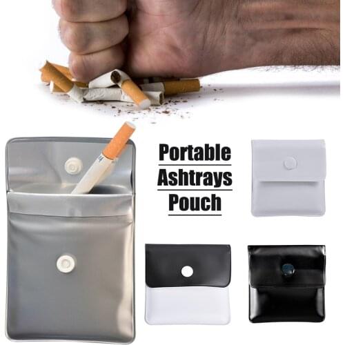 Car Portable Ashtray Pocket With Fire Lining Fireproof PVC Ash Bag Odorless Outdoor Ashtrays Pouch For Car Decoration Accessory