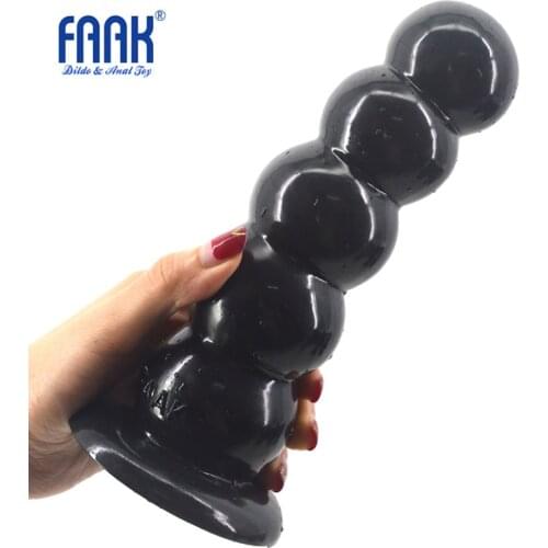 FAAK Strong suction big dildo beaded anal dildo butt plug ball anal plug sex toys for woman man adult product sex shop huge dild