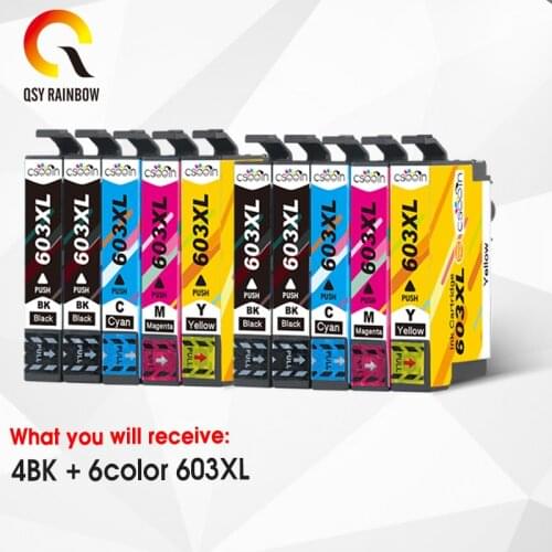 QSYRAINBOW Compatible T603XL 603XL Ink Cartridge for Epson XP-2100 XP-2105 XP-3100 XP-3105 XP-4100 XP-4105 WF-2810 WF-2830