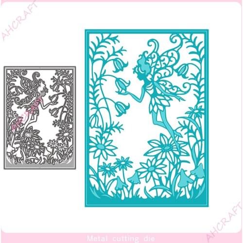 Flower Fairy Hollow Frame Metal Cutting Dies for DIY Scrapbooking Photo Album Decorative Embossing PaperCard Crafts Die2021