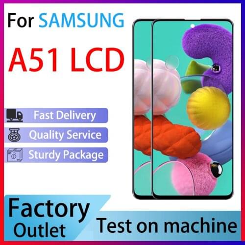 6.5'' AMOLED Display For Samsung Galaxy A51 A515 A515F A515F Full LCD Touch Screen Repair Parts With Frame With Service Pack
