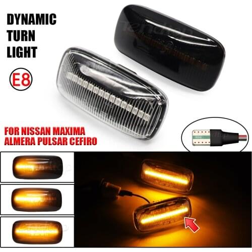 For Nissan Maxima Almera Pulsar N15 Cefiro A32 1995-2000 Dynamic Indicator Light Flowing Turn Signal Blinker Lamp Car Styling