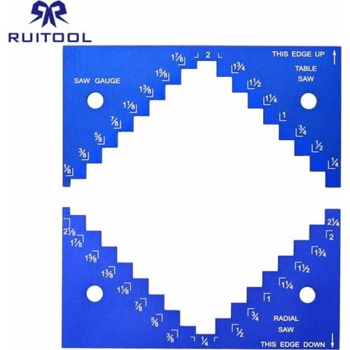 Depth Gauge 1/8 to 2-1/4 inch Aluminium Alloy Saw Gauge for Table Saw Set up Miter Cutting