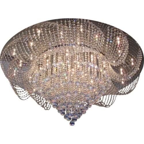 European-style crystal lamp living room lamp luxury light luxury high-end round dining room bedroom entrance ceiling lamp