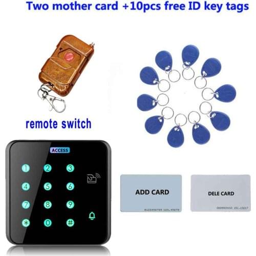 RFID 125Khz ID card Standalone access controller support 8000users with 2pcs mother card + 10pcs ID tags support remote switch