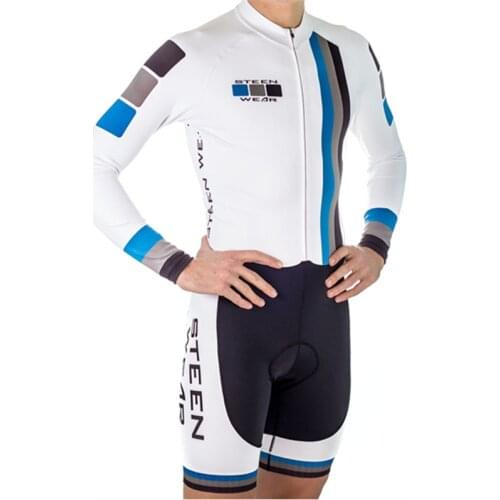 Mens Triathlon Suit Sportwear Road Cycling Jersey Jumpsuit Long sleeve Cycling Skinsuit Maillot Cycling set Ropa ciclismo