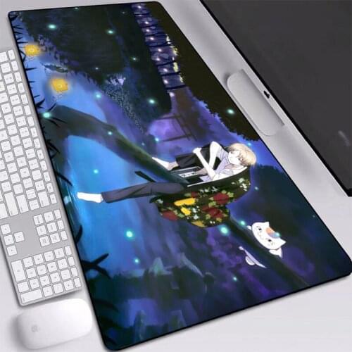 Anime Mouse Pad Warm Natsume Boy Pads for Computer Laptop Mice Mats Extended Full Desk Pad with Eco-friendly Material Rubber