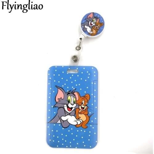 Cute Card Cover Clip Lanyards Retractable Student Nurse Badge Reel Clip Cartoon ID Card Badge Holder accessories