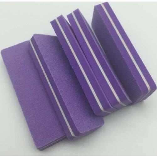 10pcs 100/180 Mini Nail File Polish Sanding Washable Nail Care Buffing Double Sided Papersand Nail Art Pedicure And Manicure