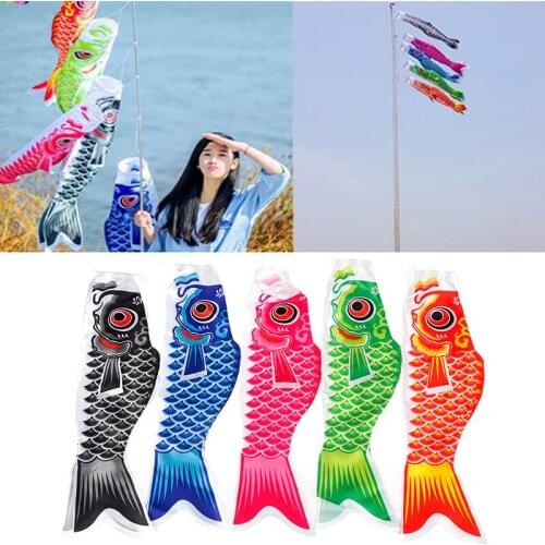 Cartoon Fish Colorful Japanese Style Carp Streamer Windsock Streamer Fish Flag Kite Home Party Decoration Koinobori Gift