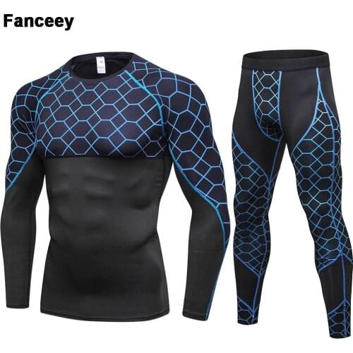 Fanceey Long Johns Winter Thermal Underwear Men Quick Dry Stretch Thermal Underwear for Men Warm Fitness Compression Underwear