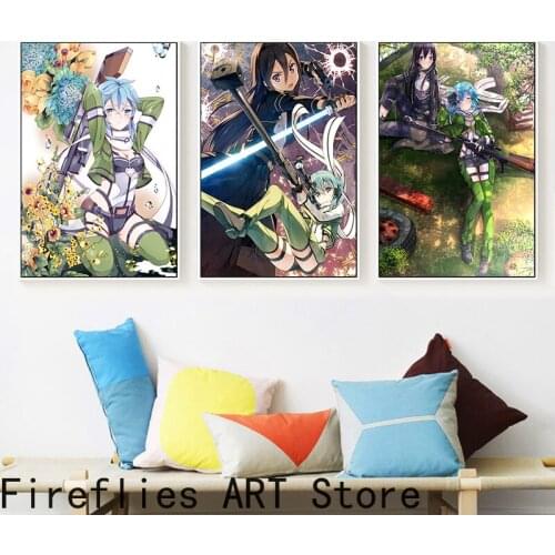 Full Square Drill Diamond Painting Sword Art Online Anime Diamond Embroidery Cross Stitch Kits Diamond Mosaic Home Decor